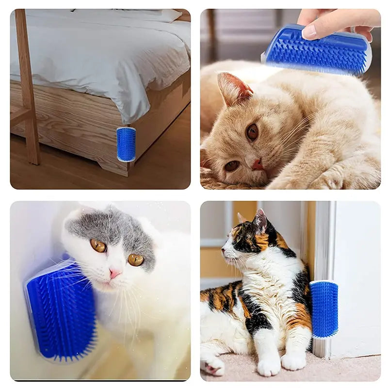 Massage Pet Cat Brush Corner Scrape Hair Removal Beauty Clean Corner Brush Removable Scratcher Comb for Kitten Cat Taj Home Store