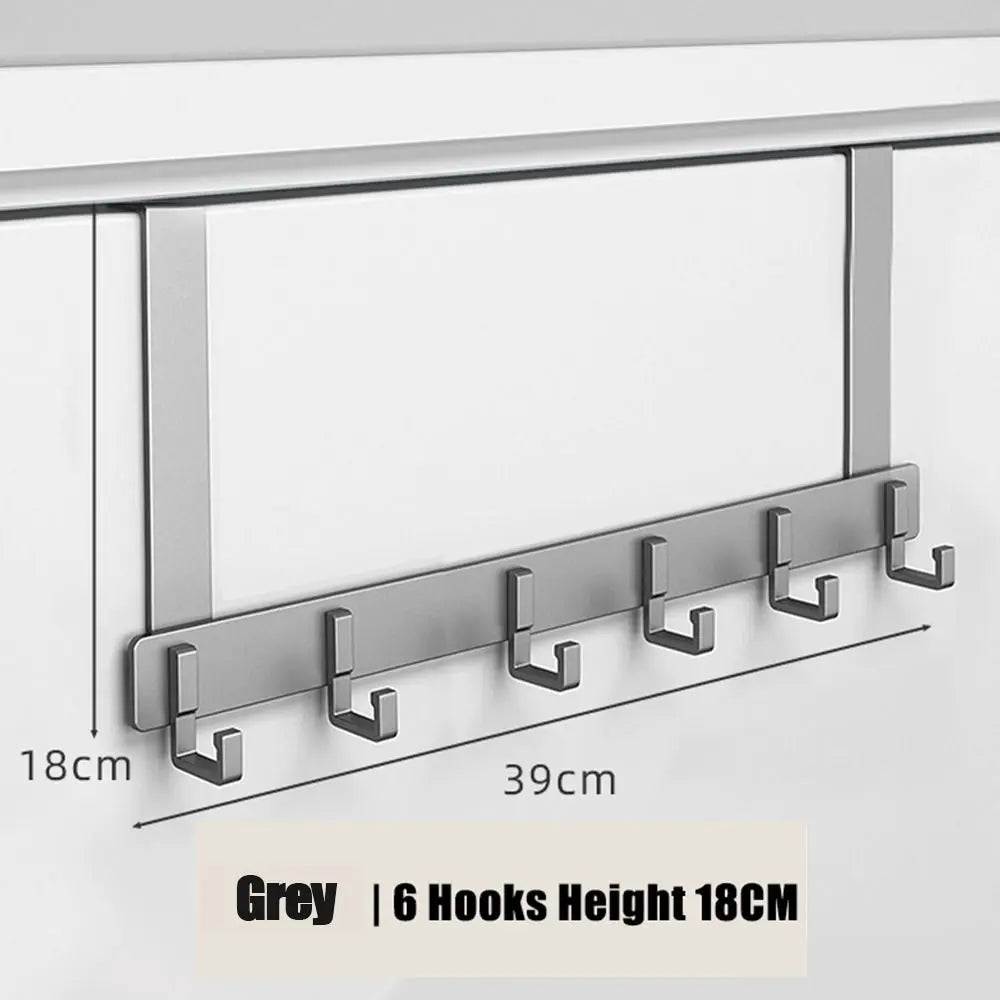 New Aluminum Alloy Door Hook Clothes Coat Hat Towel Hanger Holder Home Bathroom Organizer Rack Kitchen Storage Hooks Taj Home Store