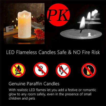 LED Candles, Flickering Flameless Candles,Rechargeable Candle, Real Wax Candles with Remote Control,12.5cm Taj Home Store