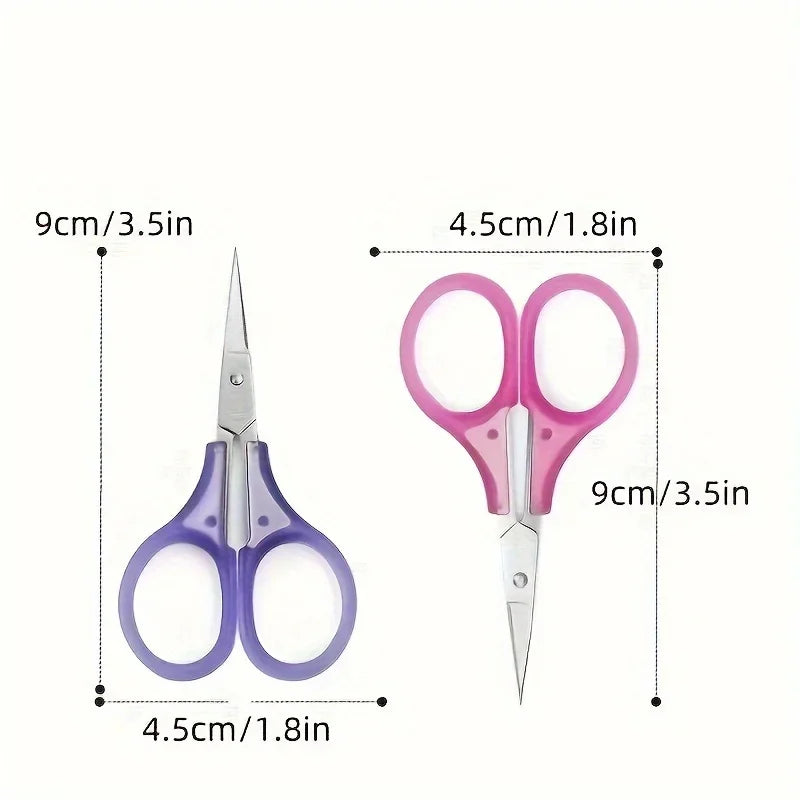 1pc Compact Precision Craft Scissors Sharp Stainless Steel Blades with Protective Cap For Paper Cutting Scrapbooking Sewing Taj Home Store