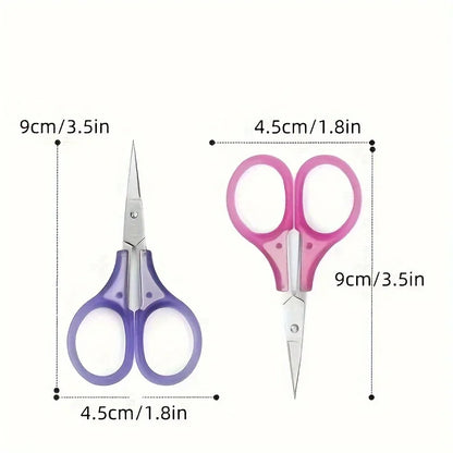 1pc Compact Precision Craft Scissors Sharp Stainless Steel Blades with Protective Cap For Paper Cutting Scrapbooking Sewing Taj Home Store