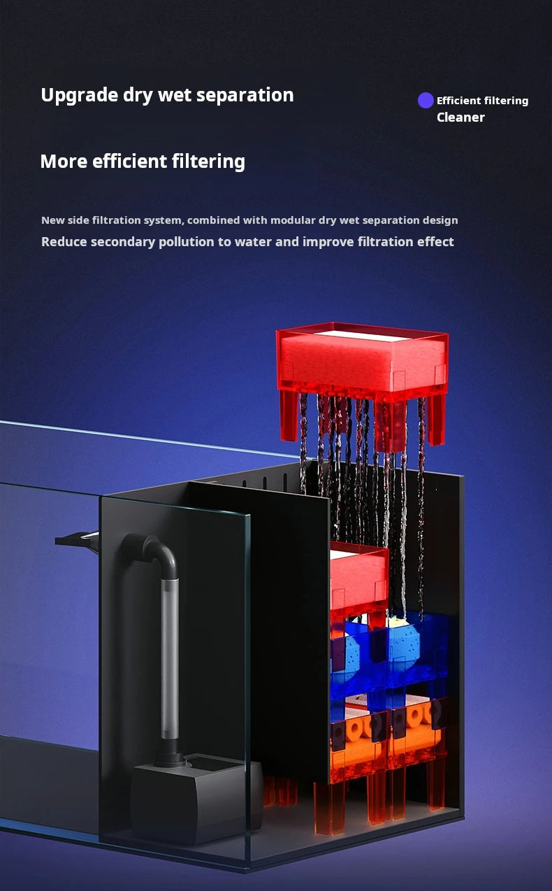 Rectangular 220V aquarium made of eco-friendly acrylic and glass, suitable for aquatic use