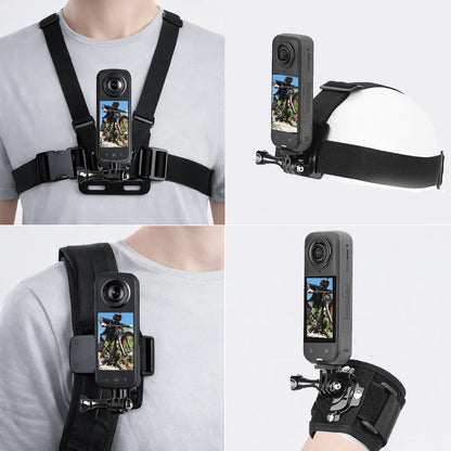 Accessories Kit for Insta 360 X5 X4 x3 Chest Mount Head Strap Backpack Clip Holder Wrist Strap for Insta 360 X5 X4 X3 Accessory Taj Home Store