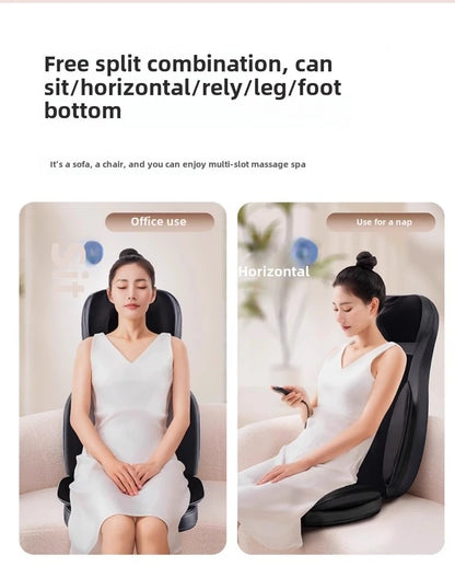 Shiatsu Neck Back Massager with Heat, 2D ro 3D Kneading Massage Chair Pad, Adjustable Compression Seat Massager for Full Body