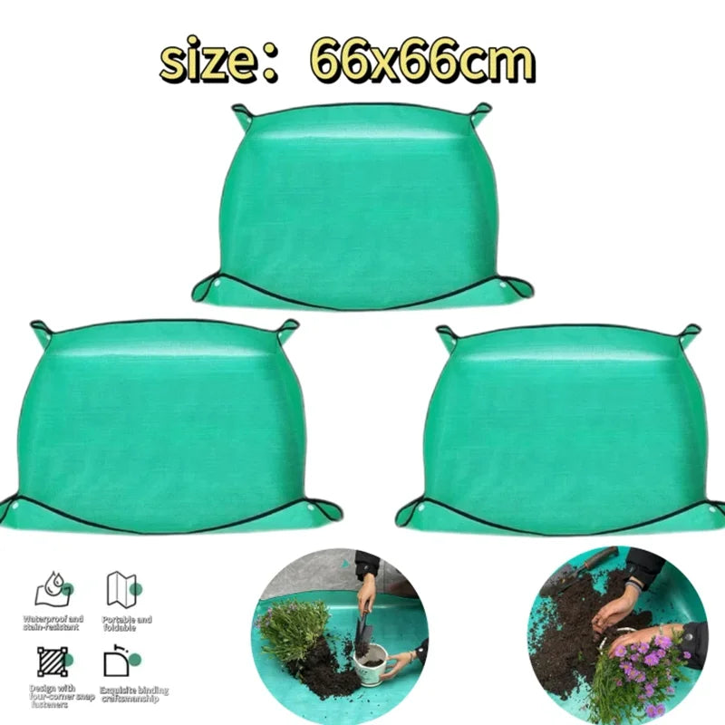 Waterproof Foldable Planting Mat Garden Mat Garden Potting Pad for Flowerpot Transplanting Mixing Soil Plant Pruning Garden Tool Taj Home Store
