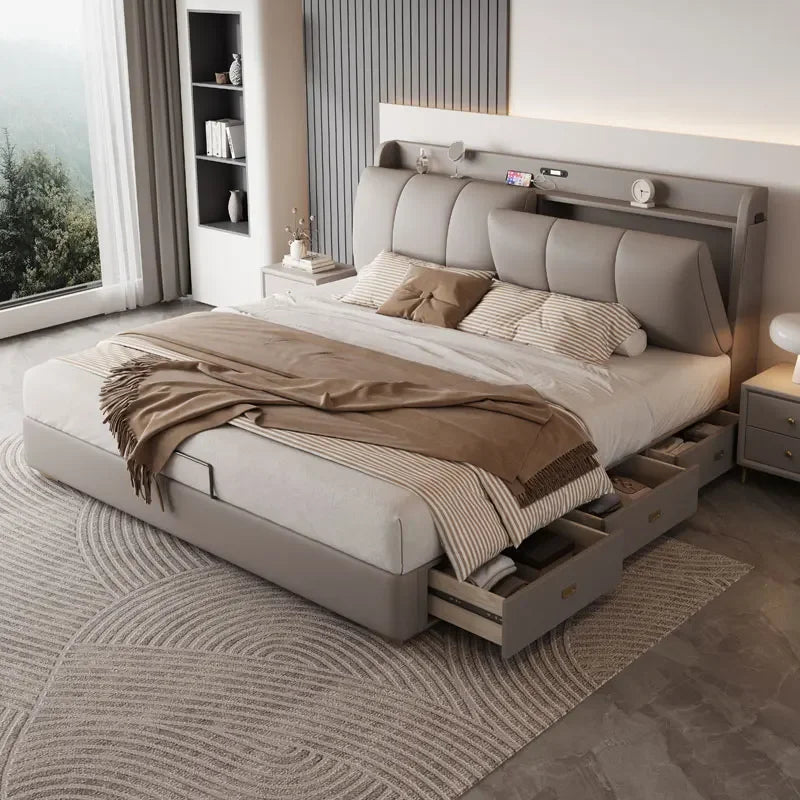 Bedroom Storage Bed Modern Corium Wedding Luxury Bed Corium Double Recamaras Matrimoniales Completas Muebles Home Furniture Taj Home Store
