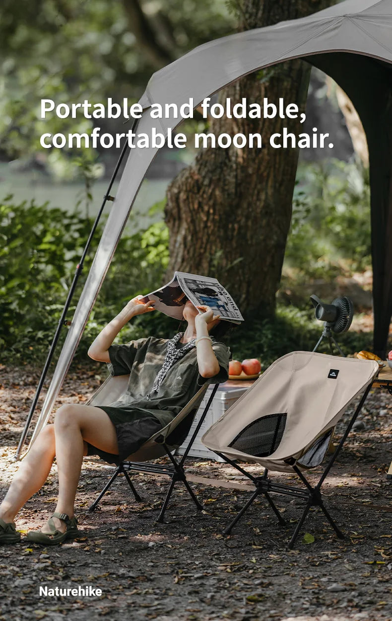 Naturehike Chair Foldable Chair Camping Lightweight Khaki Picnic BBQ Fishing Widen Chairs Outdoor Equipment Portable Taj Home Store