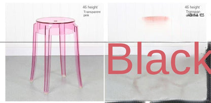 Chic Transparent Acrylic Bar Stool Modern Fashion High Seat Simple Plastic Bar Stool Design Taj Home Store