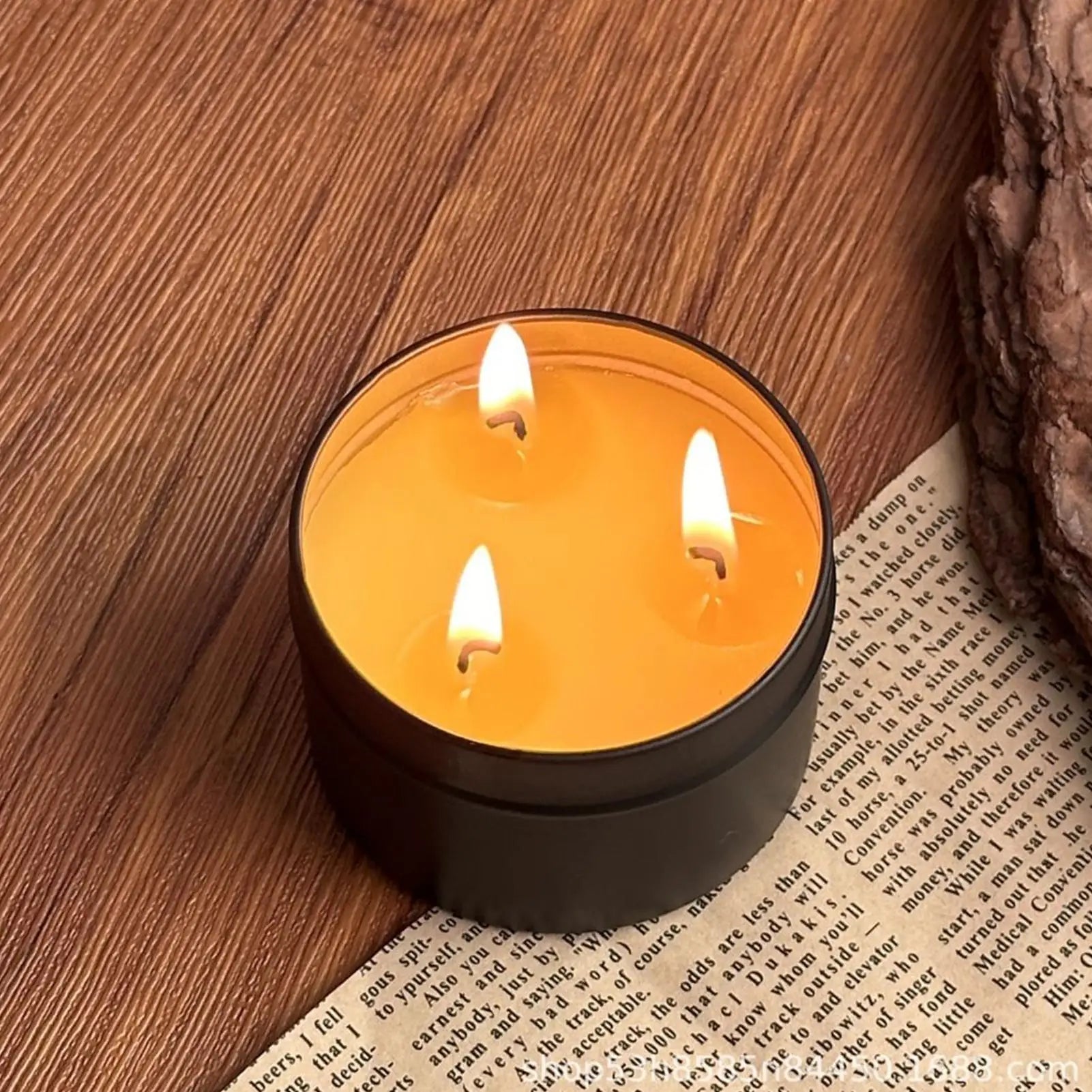 Power Outage Candles Unscented Candles with Jar 36 Hours Long Burning 3-Wick Lamp for Home Outdoor Activities Survival Fishing Taj Home Store