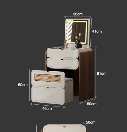 Dressing Table Bedroom Minimalist Design New Mini Bedside Table Storage Elegant Stylish Coiffeuse Maquillage Meuble Furniture Taj Home Store