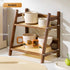 Countertop Organizer 2 Layer Coffee Cup Holder Multipurpose Bamboo Storage Shelf for Hotel Apartment Dressing Table Kitchen Home Taj Home Store