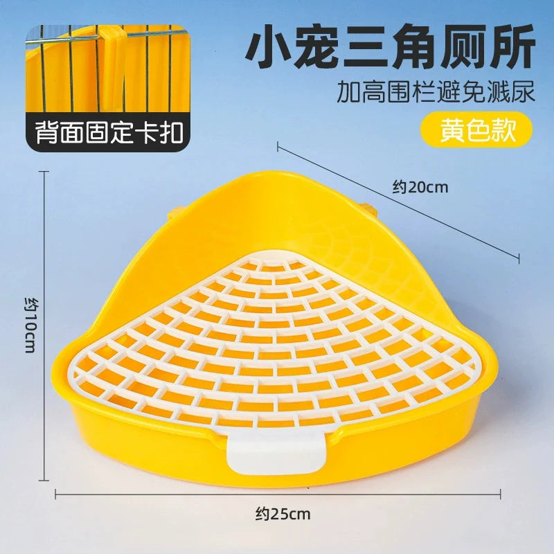 Small Pet Toilet Small Animal Litter Tray Corner for Hamster Guinea Pig Ferret Gerbil Chinchilla Pet Small Rat Toilet Taj Home Store