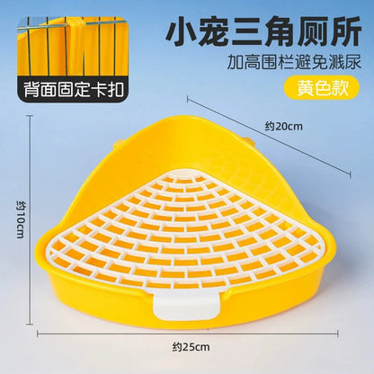 Small Pet Toilet Small Animal Litter Tray Corner for Hamster Guinea Pig Ferret Gerbil Chinchilla Pet Small Rat Toilet Taj Home Store