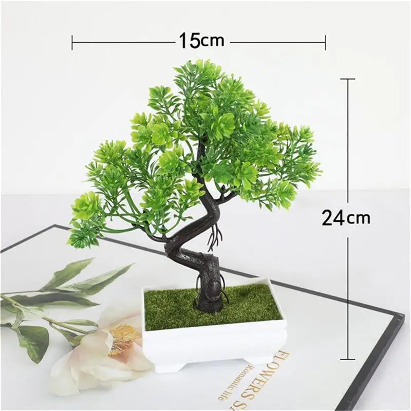 Garden Arrangement Ornaments Plastic Plants Bonsai Small Tree Pot Fake Plant Potted Flower Home Room Table Decoration Taj Home Store