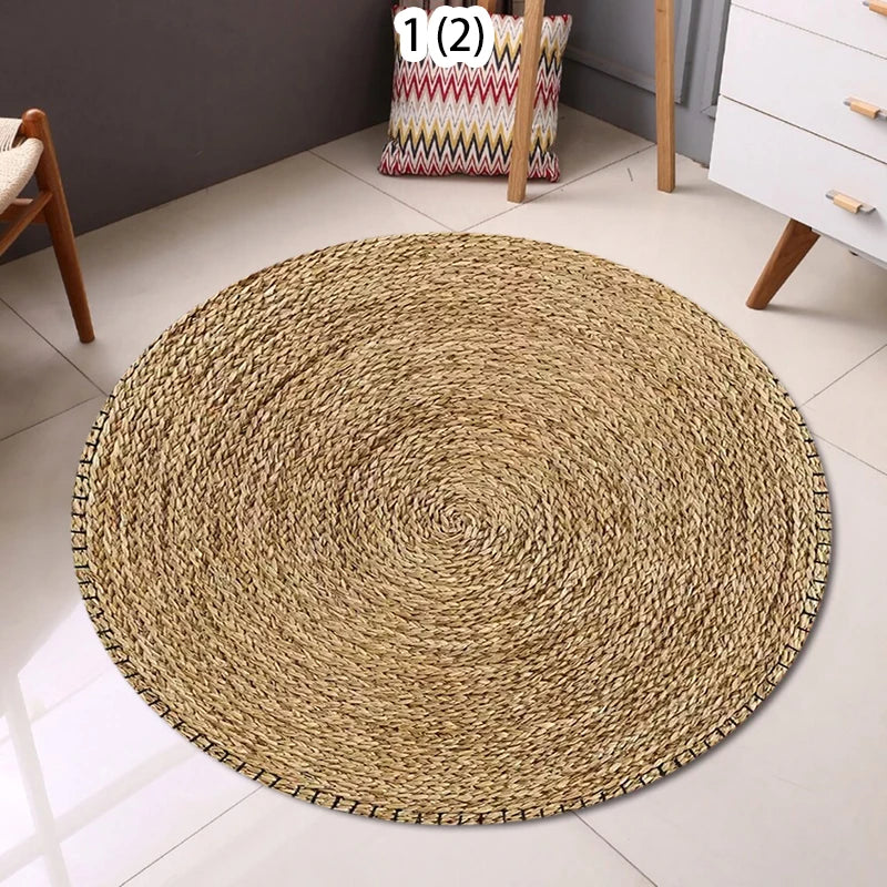 Circular Carpet, Bohemian Floor Mat, Entrance Carpet, Rural Bohemian Home Decor Floor Mat  Living Room Decoration Carpet Bedroom Taj Home Store