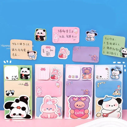 Lovely Animal Panda Rabbit Bear Dog Sticky Notes Memo Pad Paper School Supplies Planner Stickers Stationery Taj Home Store