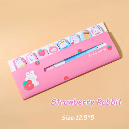 Creative Cute Cartoon Animal Index Stickers Stationery Notebook High Appearance Convenience Stickers Student Supplies Taj Home Store