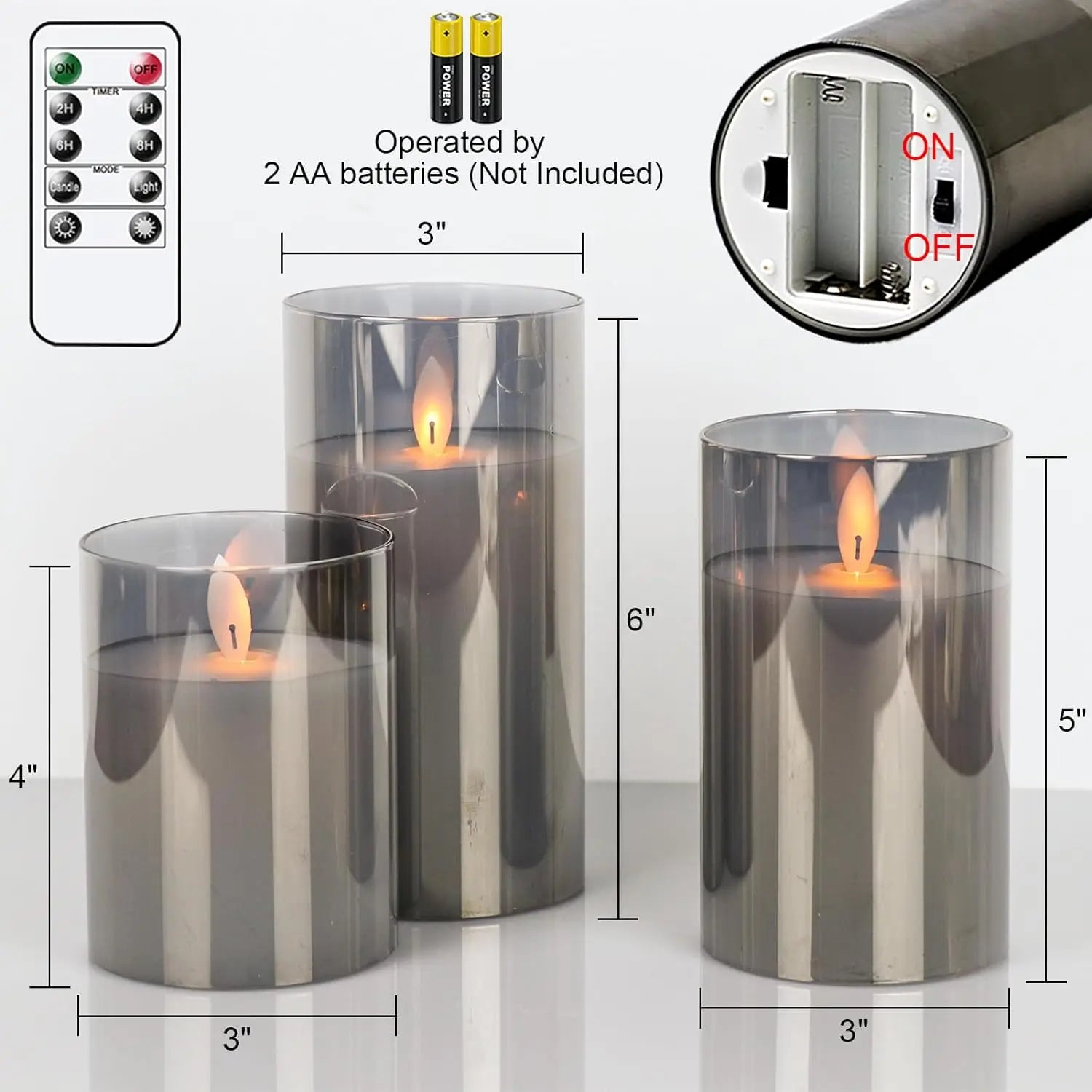 Battery Operated LED Flameless Candles with Remote and Timer Real Wax Candles Flickering Light for Wedding Home Party Decor Taj Home Store