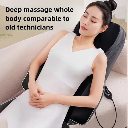 Shiatsu Neck Back Massager with Heat, 2D ro 3D Kneading Massage Chair Pad, Adjustable Compression Seat Massager for Full Body Taj Home Store