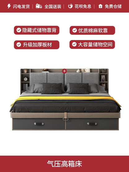 Unique Bedroom Bed Aesthetic Modern Girls Storage Luxury Bed Lounge Sleeping Headboard Letto Matrimoniale Home Accessories Taj Home Store