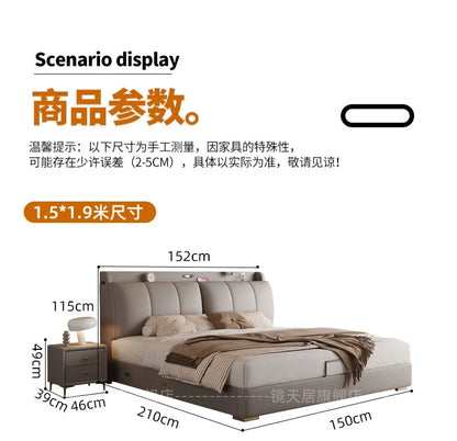 Bedroom Storage Bed Modern Corium Wedding Luxury Bed Corium Double Recamaras Matrimoniales Completas Muebles Home Furniture Taj Home Store
