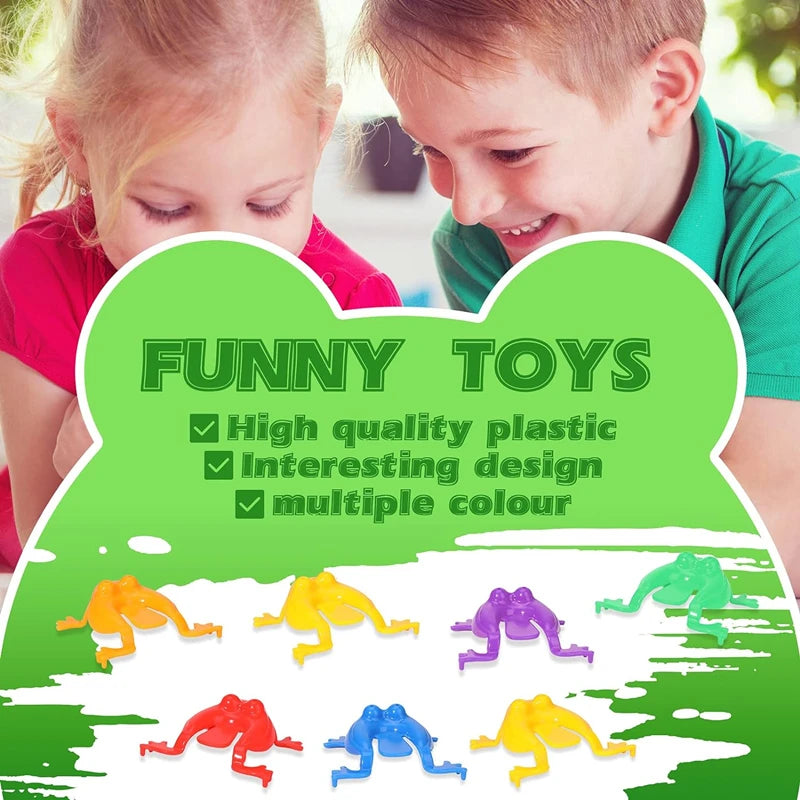50-5PCS Jumping Frog Toys Parent-child Bounce Frogs Anxiety Toy Kids Assorted Stress Relief Toys Children Birthday Party Gifts Taj Home Store