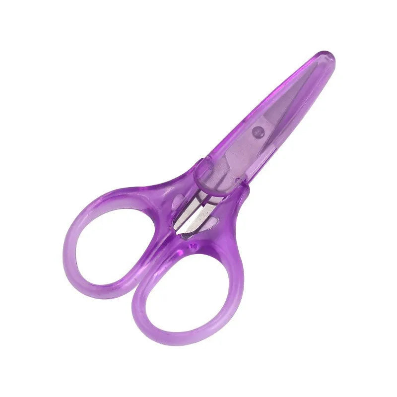 1pc Compact Precision Craft Scissors Sharp Stainless Steel Blades with Protective Cap For Paper Cutting Scrapbooking Sewing Taj Home Store