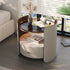 Modern Italian Round Bedside Table: Minimalist Design, Luxury & High-End Storage for Home Bedrooms Taj Home Store