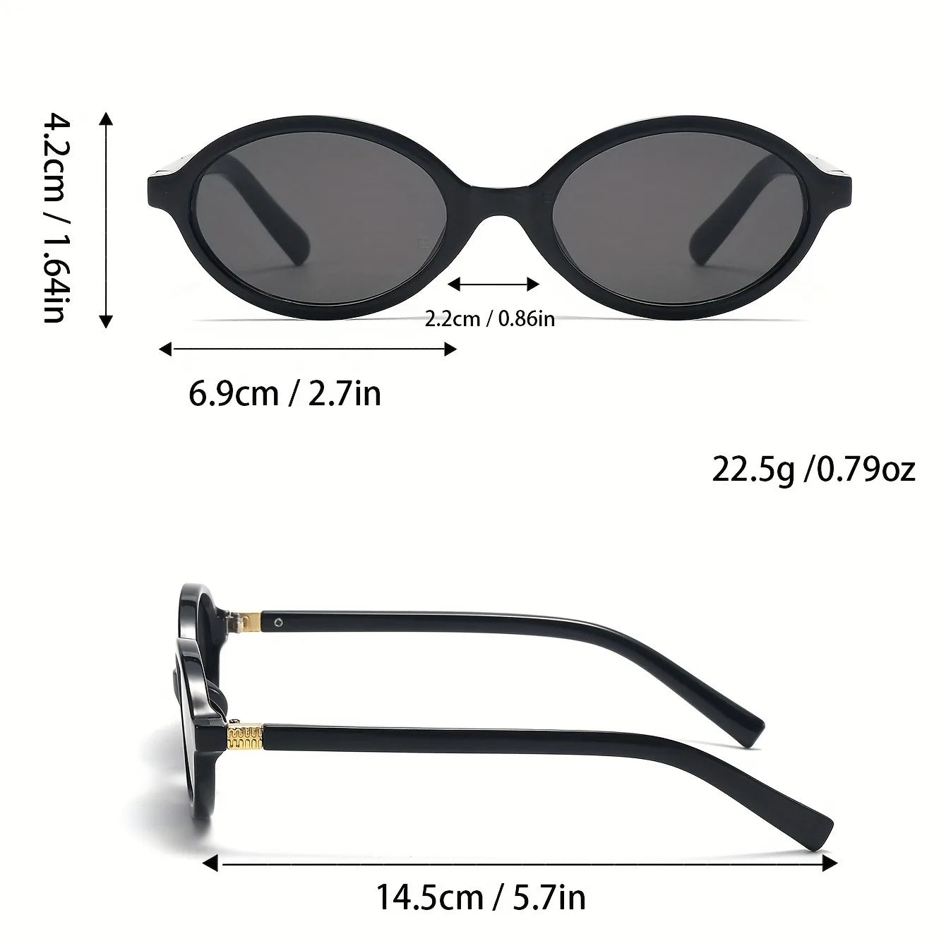 A Pair of Oval Retro PC Glasses for Men and Women with A Small Face Design/versatile for Multiple Indoor Scenes Taj Home Store