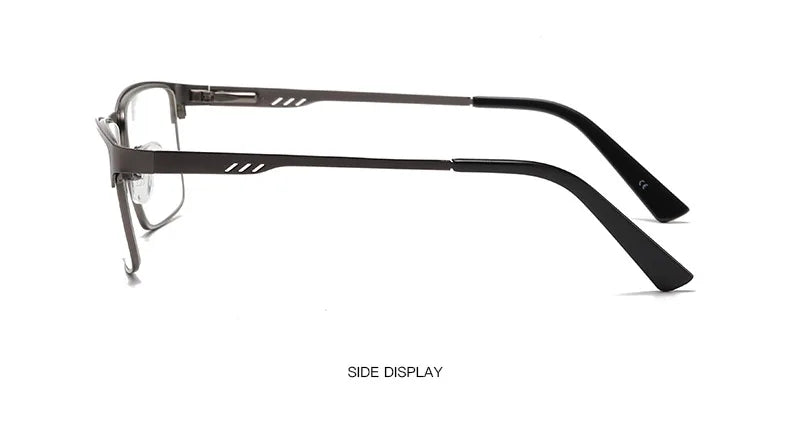 Men Square Metal Large Frame Myopia Glasses Spring Leg Elderly Near Sight Eyewear Blue Light Blocking Eye Protection Eyeglasses Taj Home Store