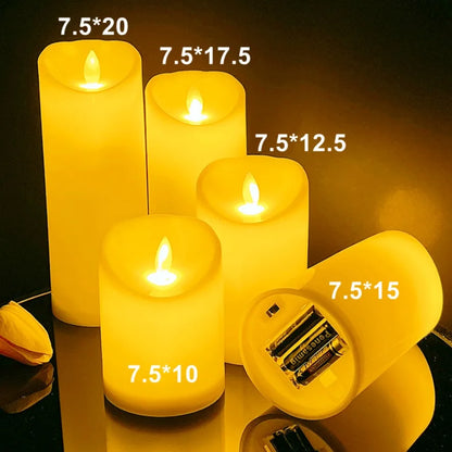 LED Flameless Flickering Candles Lamp Home Decoration Battery Powered Candles for Wedding Decor Birthday Party Supplies Warm Taj Home Store