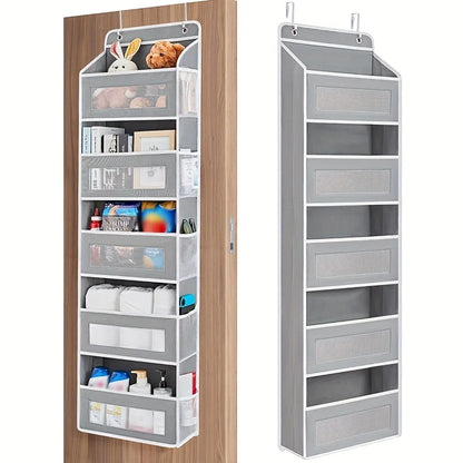 5-Shelf Hanging Storage Organizer - Behind Door, Anti-Tilt, 5 Large Capacity Pockets, Suitable for Bedroom, Bathroom Taj Home Store