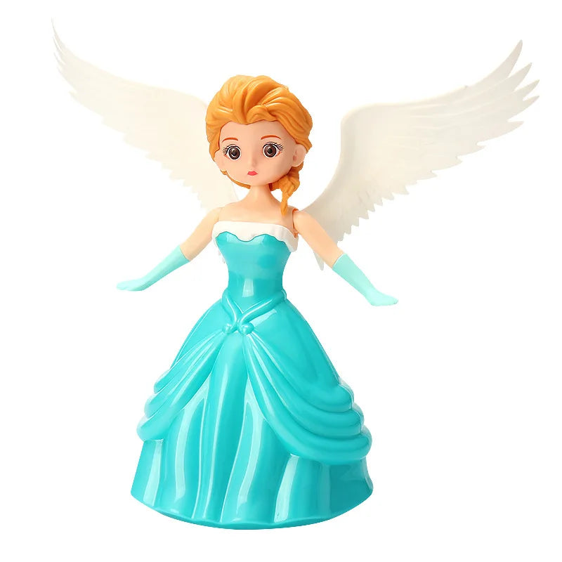 Kids Electric Toys Cute Angel Girl Princess Doll Gimbal Will Dancing Toy With Lights Music Interactive Light-emitting Toy Gifts Taj Home Store