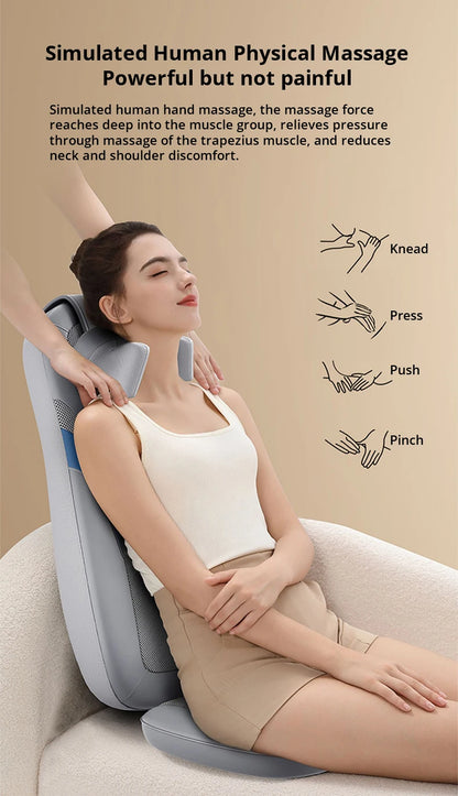 3D Multifunctional Waist and Back Massage Chair Shoulder and Cervical Kneading Tuina Hips Vibration Full Body Massager Taj Home Store