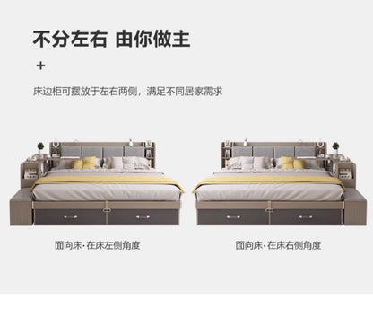 Unique Bedroom Bed Aesthetic Modern Girls Storage Luxury Bed Lounge Sleeping Headboard Letto Matrimoniale Home Accessories Taj Home Store