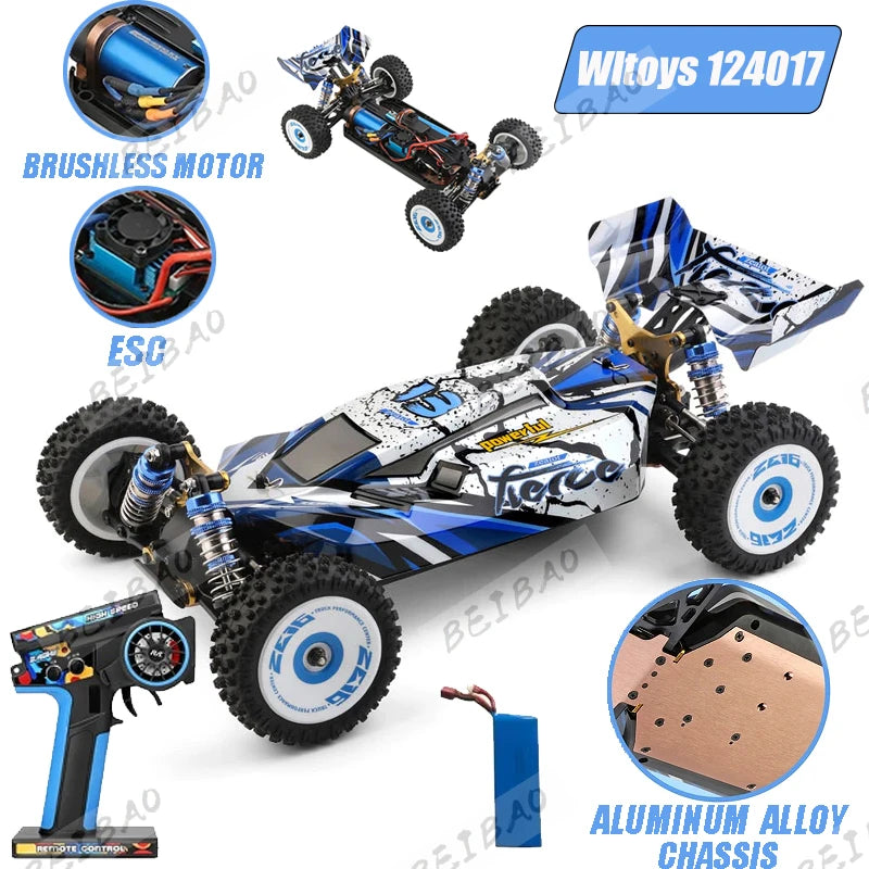 WLtoys 124017 (V2) RC Car Vehicle - Brushless Remote Control Vehicle 1:12 suitable for adults, RTR 4WD off-road drift vehicle Taj Home Store