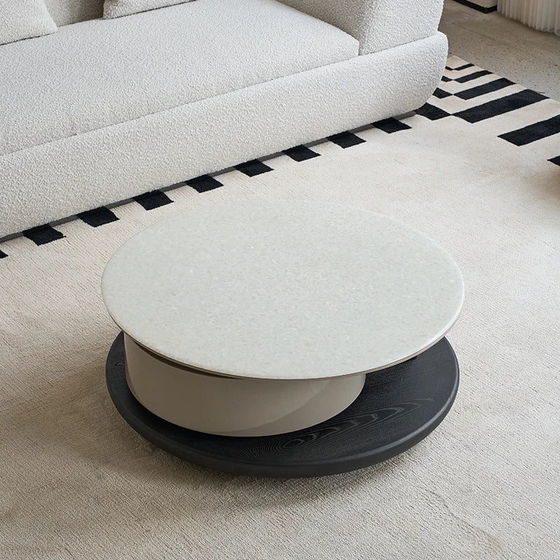 Modern Home Furniture Round Coffee Table with Storage for Living Room Apartment Taj Home Store