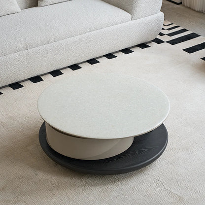 Modern Home Furniture Round Coffee Table with Storage for Living Room Apartment Taj Home Store