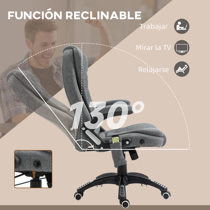 Vinsetto Reclining Massage Chair with 6 Massage Points 68X72X110-120Cm Taj Home Store