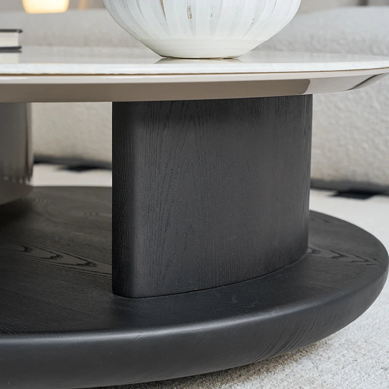 Modern Home Furniture Round Coffee Table with Storage for Living Room Apartment Taj Home Store