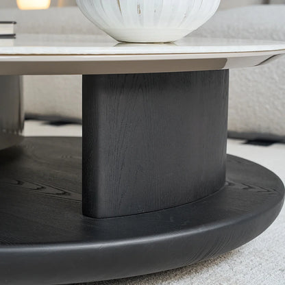 Modern Home Furniture Round Coffee Table with Storage for Living Room Apartment Taj Home Store