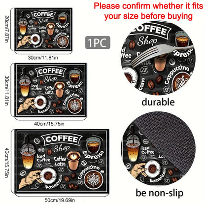 1pc creative pattern printed coffee machine mat kitchen counter quick water absorption utensil drying mat desktop drainage mat Taj Home Store
