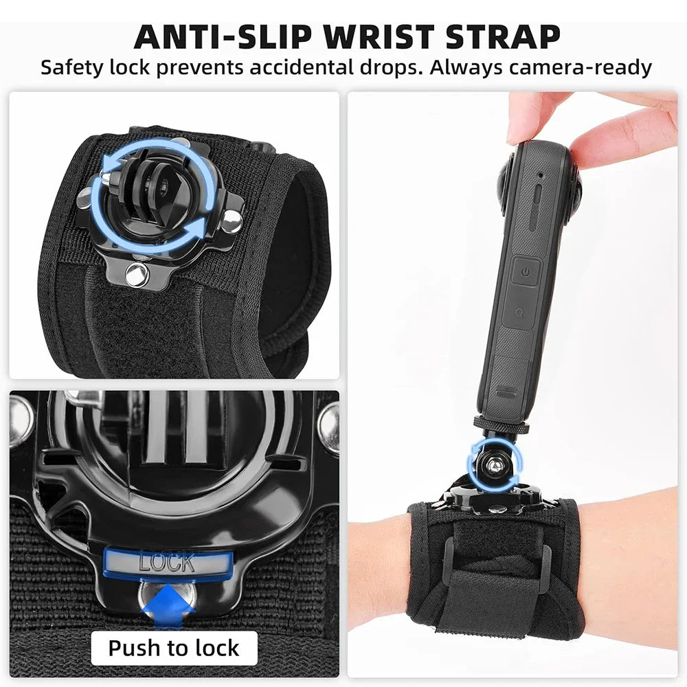 Accessories Kit for Insta 360 X5 X4 x3 Chest Mount Head Strap Backpack Clip Holder Wrist Strap for Insta 360 X5 X4 X3 Accessory Taj Home Store