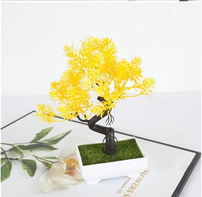 Garden Arrangement Ornaments Plastic Plants Bonsai Small Tree Pot Fake Plant Potted Flower Home Room Table Decoration Taj Home Store