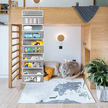 5-Shelf Hanging Storage Organizer - Behind Door, Anti-Tilt, 5 Large Capacity Pockets, Suitable for Bedroom, Bathroom Taj Home Store