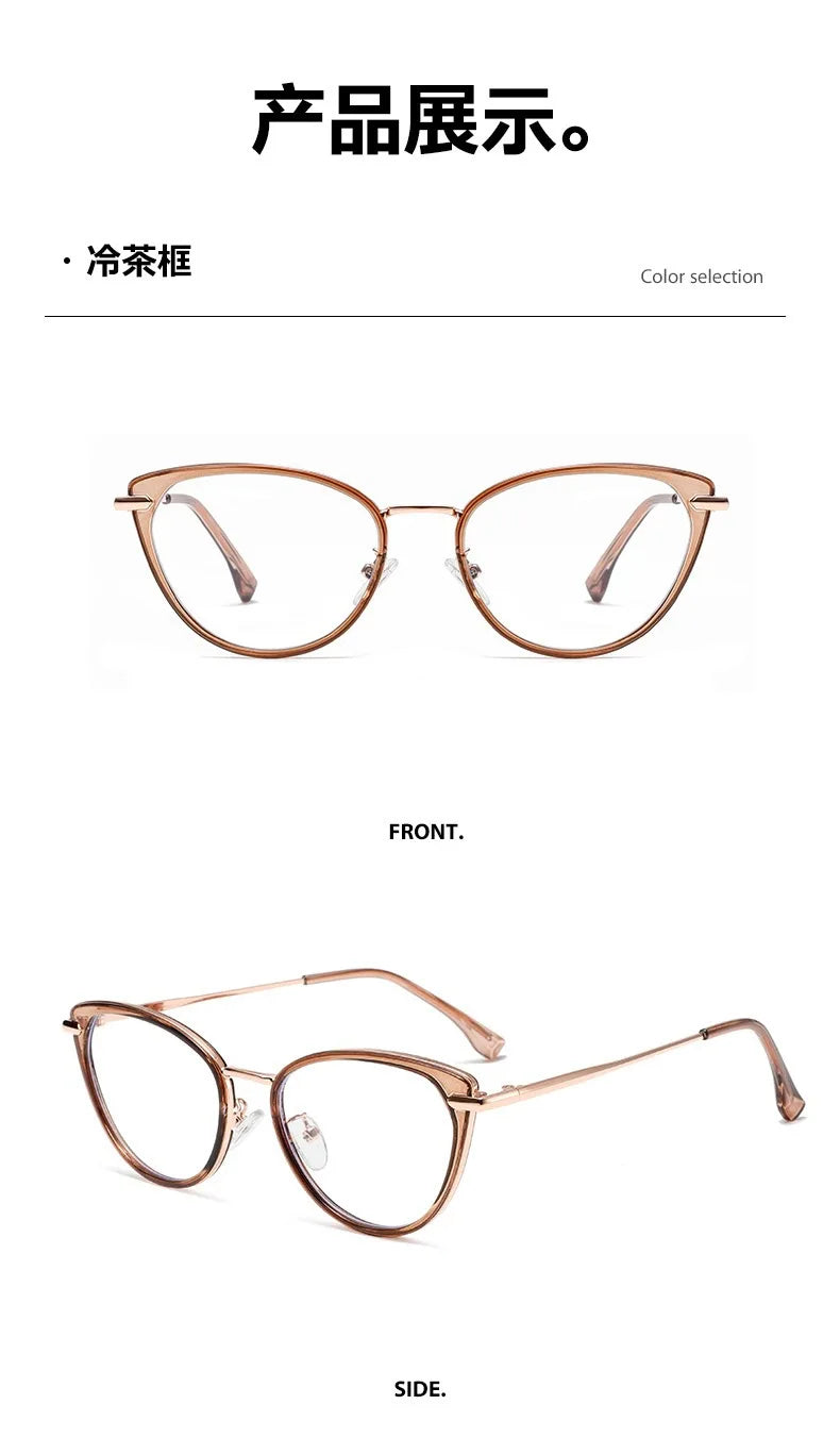 2025 Fashion Cat Eye Photochromic Myopia Glasses for Women Outdoor Color Changing UV Protection Sunglasses Near Sight Eyeglasses Taj Home Store