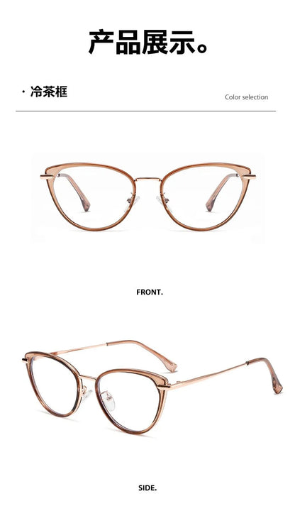 2025 Fashion Cat Eye Photochromic Myopia Glasses for Women Outdoor Color Changing UV Protection Sunglasses Near Sight Eyeglasses Taj Home Store