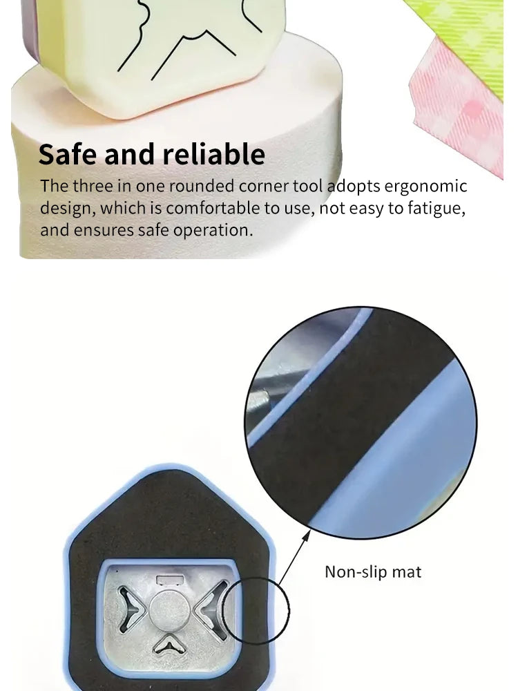 Three-in-one Corner Rounders Corner Embosser Corner Cutter, DIY Photo Card Business Card Cutter round Cutter Paper Cutter Taj Home Store