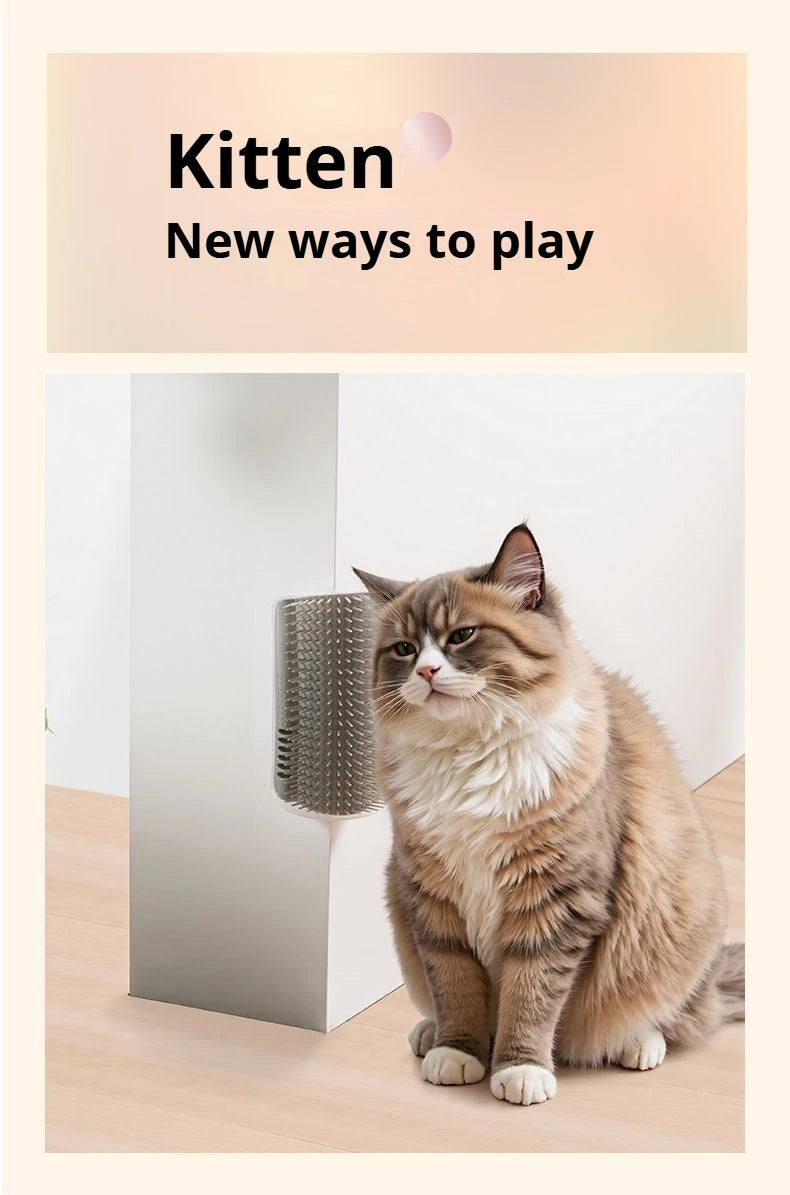 Cat Corner Self Groomer Massage Brush Pet Hair Removal Comb Cat Scratcher Grooming Cleaning Tool For Cats Taj Home Store