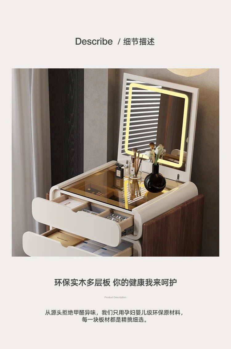 Dressing Table Bedroom Minimalist Design New Mini Bedside Table Storage Elegant Stylish Coiffeuse Maquillage Meuble Furniture Taj Home Store